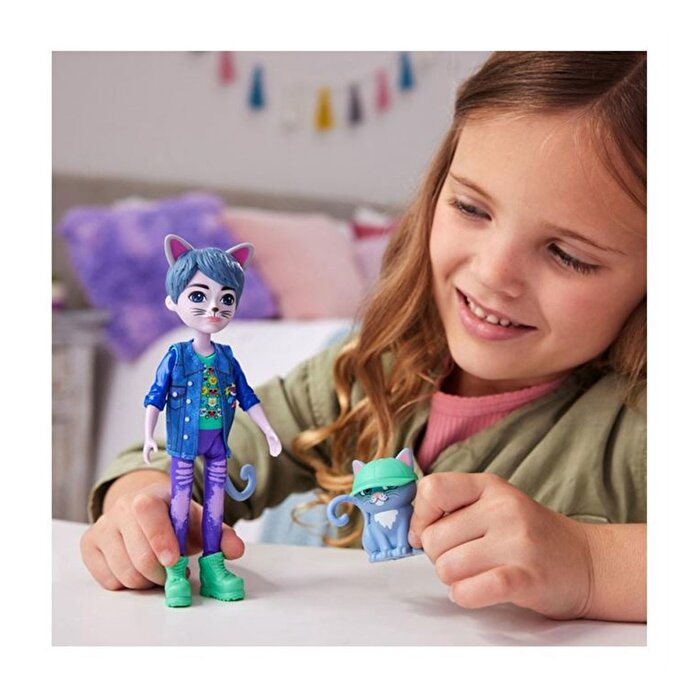 Enchantimals Popüler Karakter Bebekler Cole Cat ve Claw HNT59