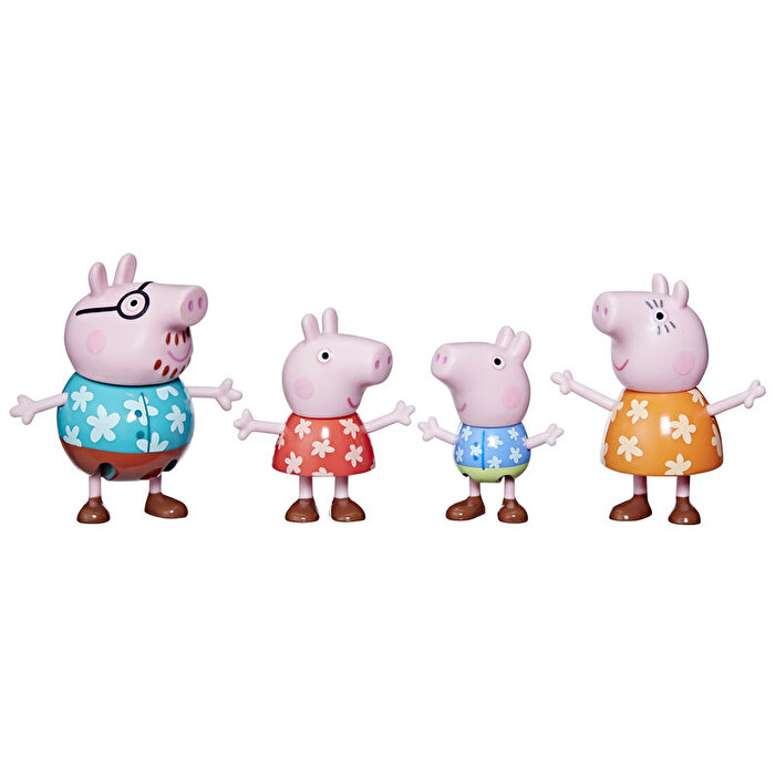 Peppa Pig Ve Ailesi Dörtlü Figür Seti Family Holiday F8082