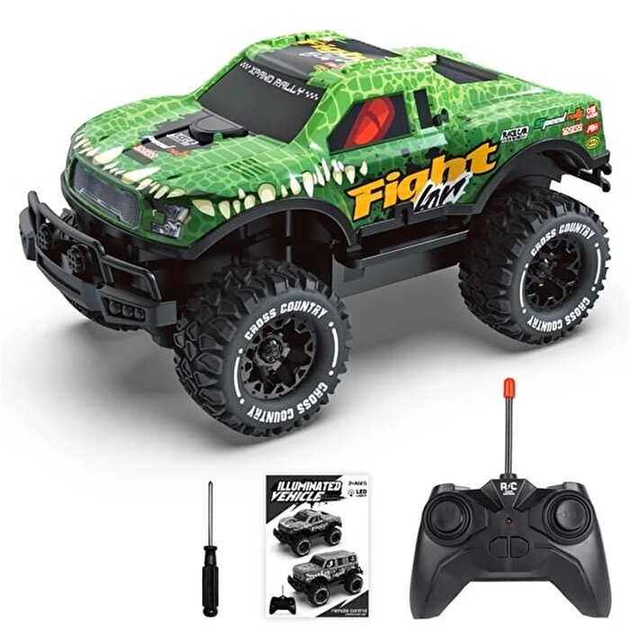 1:20 Fight Kumandalı Full Fonksi̇yon Işıklı Araba Kamyonet Yeşi̇l