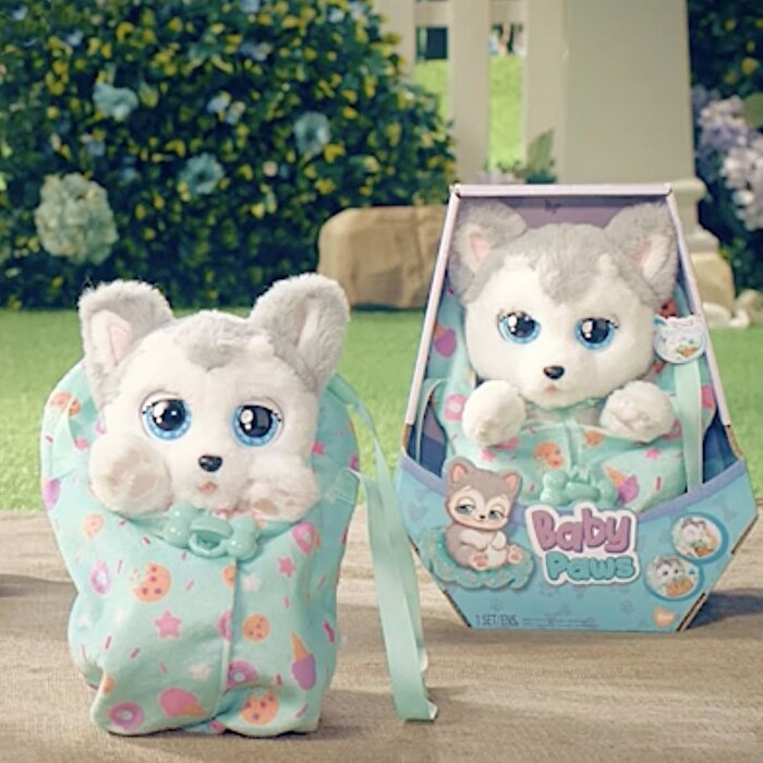 Baby Paws Sesli Yavru Köpek Peluş 20 Cm Husky