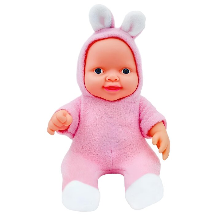 Tavşan Kostümlü Sesli Roza Et Bebek Pembe