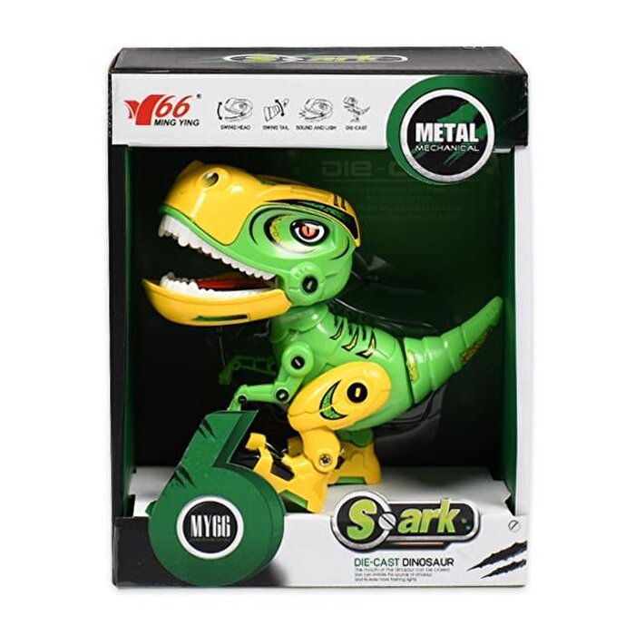 Işıklı ve Sesli Die Cast Yeşil Dinozor