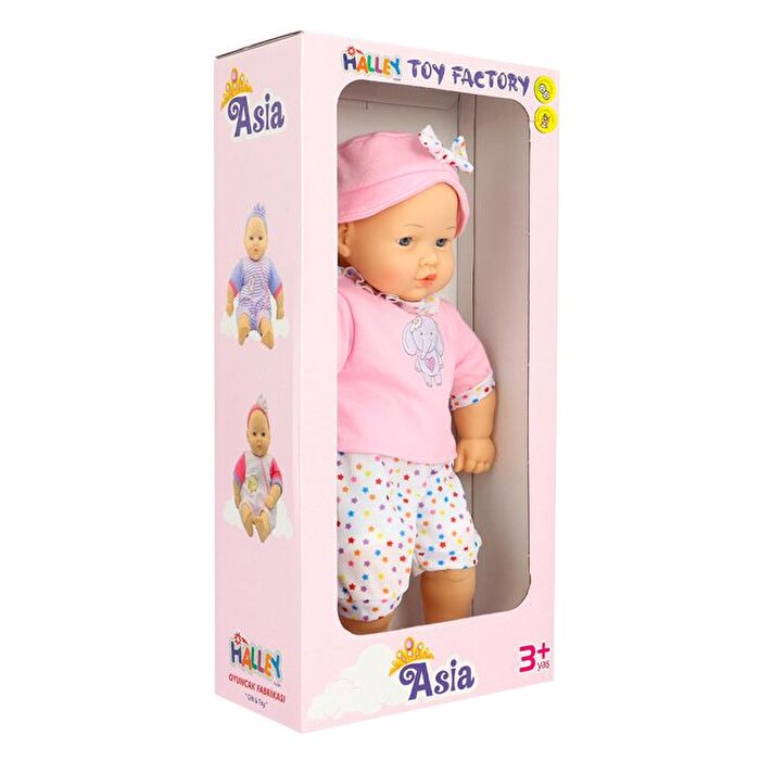 Asia Baby Toz Pembe Şapkalı 40 Cm