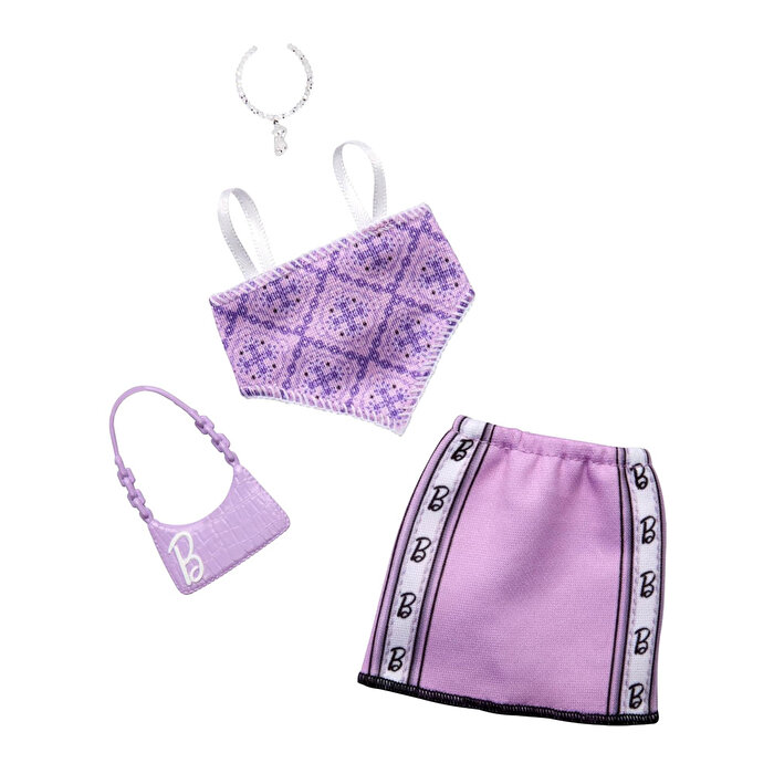 Barbie'nin Kıyafet Koleksiyonu Mor Takım HRH37