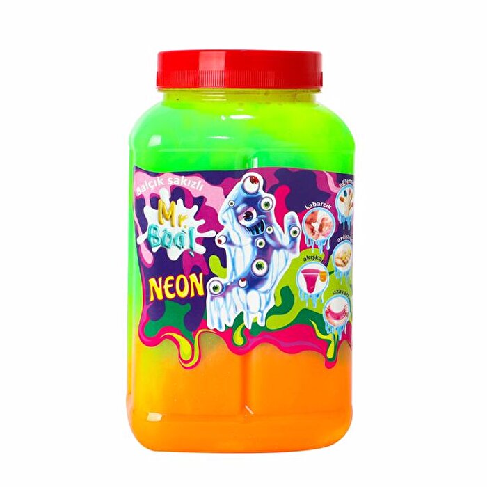 Mr. Boo Mega Neon Slime Neon Yeşil Turuncu 1000 Gr