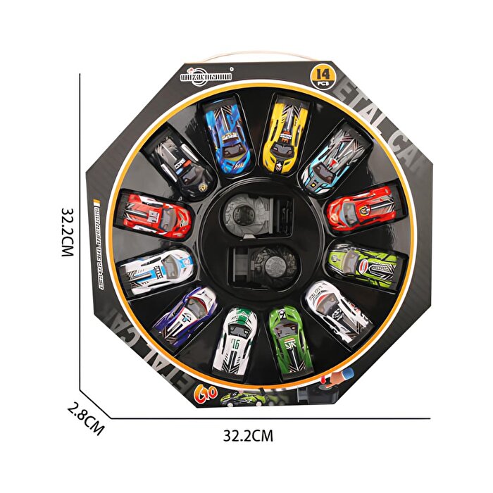 Fırlatma Rampalı 12'li Fırlatmalı Çek Bırak Yarış Arabaları Seti