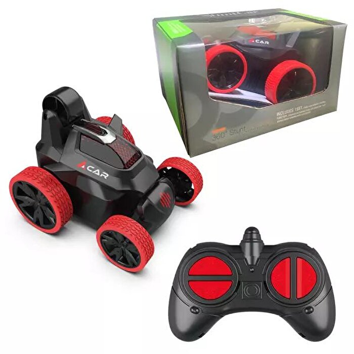Uzaktan Kumandalı Akrobatik Zıppır Şarjlı Araba Kırmızı