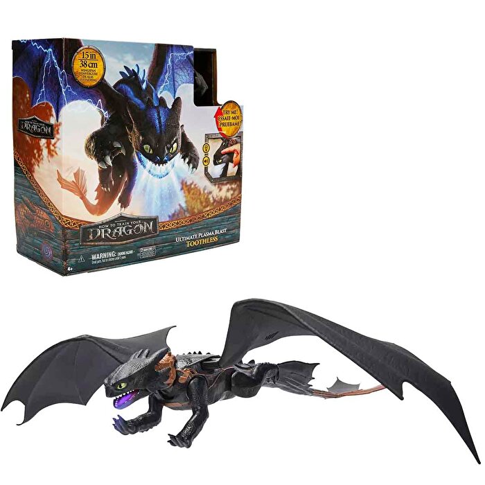 Ejderhanı Nasıl Eğitirsin Sesli ve Işıklı Ultimate Plazma Patlaması Dişsiz Aksiyon Figürü 38 Cm