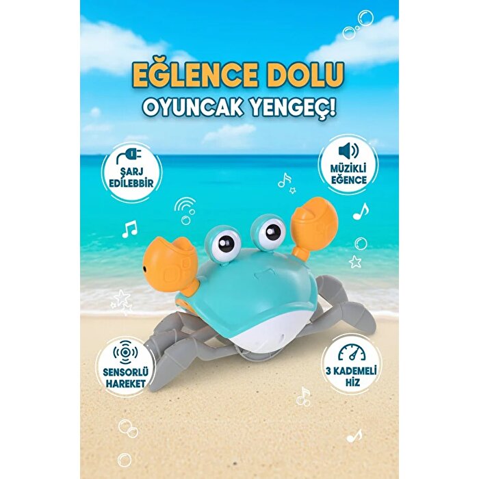 Pilli Çok Fonksiyonlu Yengeç Mavi