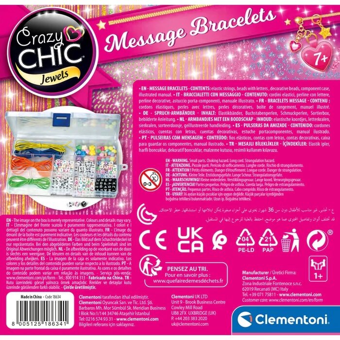 Clementoni Crazy Chic Mesaj Bileklikler Seti