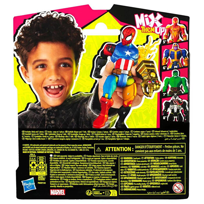 Marvel MixMashers Karıştır ve Eşleştir Aksiyon Figürü Spider Man F9205