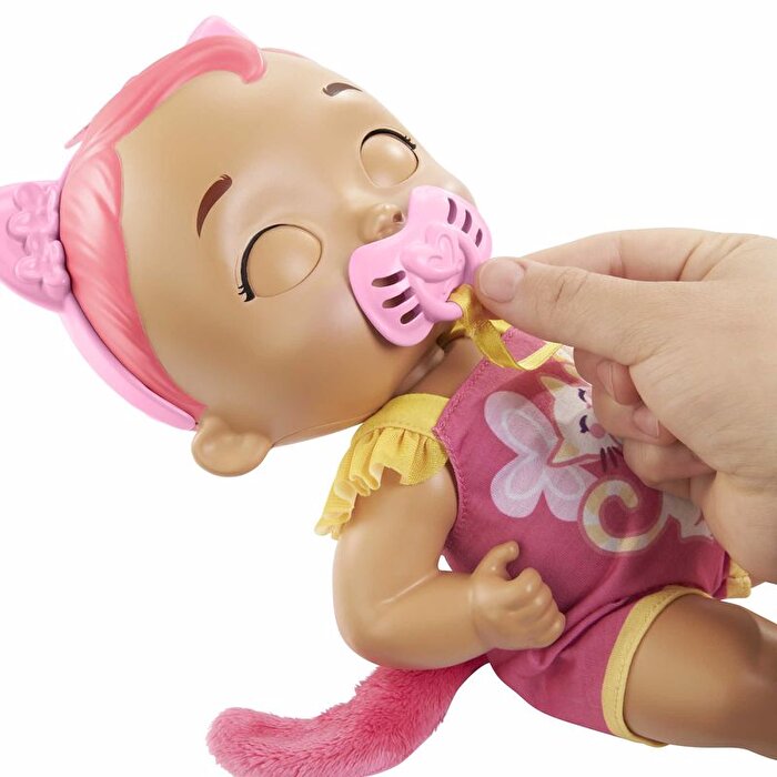 My Garden Baby Sesli ve Aksesuarlı Yavru Kedi Bebeğim Pembe Saçlı HHP29