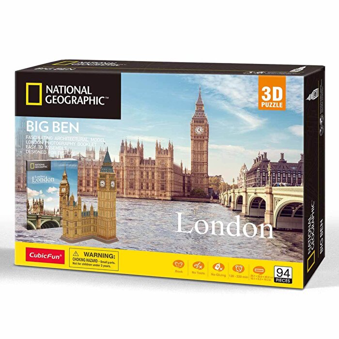 Nessiworld National Geographic 3D Puzzle Big Ben Saat Kulesi