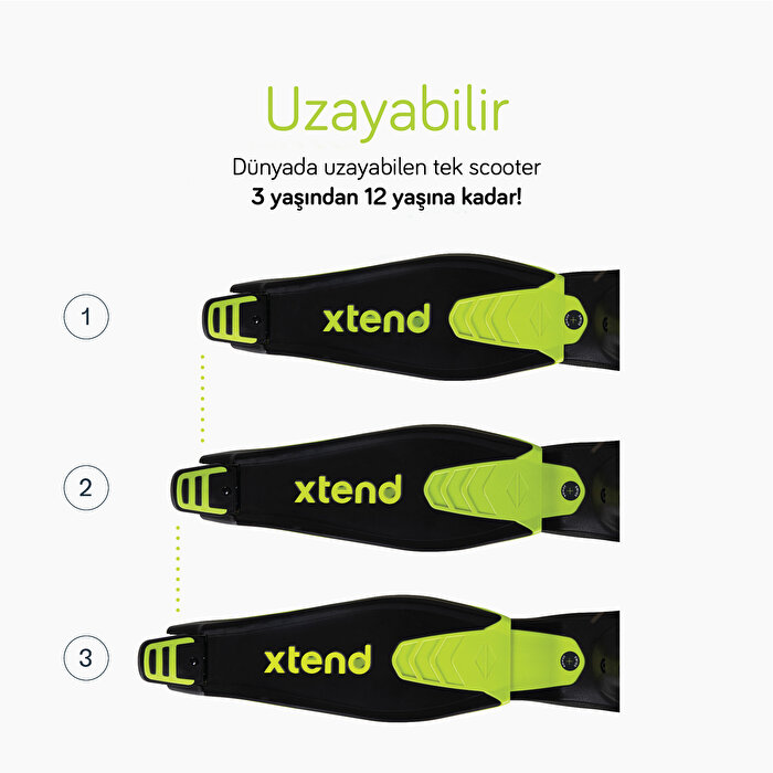 SmarTrike Xtend 3 Aşamalı Büyüyebilen Çocuk Scooterı Lime
