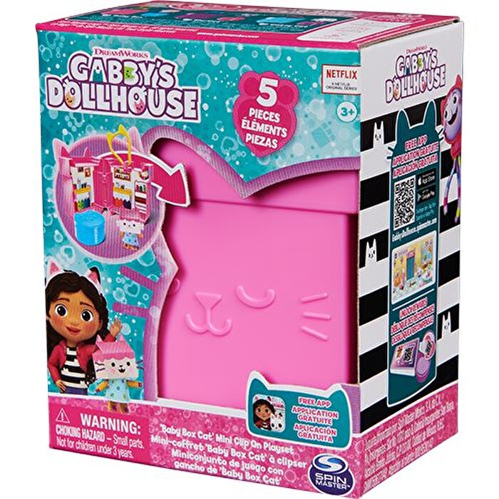 Gabby Dollhouse Klipsli Mini Oyun Seti Baby Box Cat