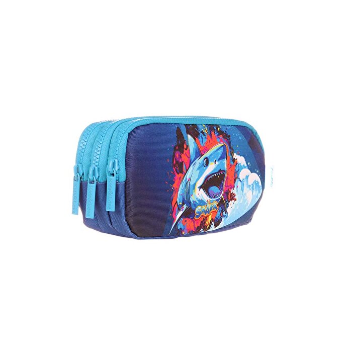 Kaukko Kids 3 Bölmeli Layer Shark Kalem Çantası