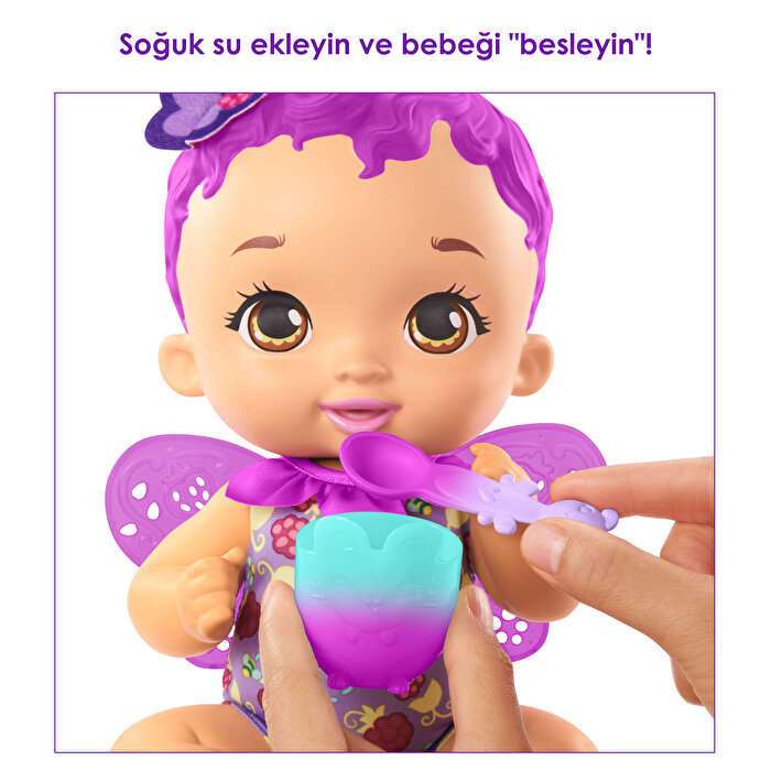My Garden Baby Kelebek Bebeğimin Yemek Zamanı Mor Saçlı Bebek GYP00