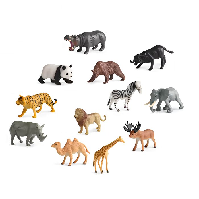 Tüpte Vahşi Hayvan Seti 12 Parça