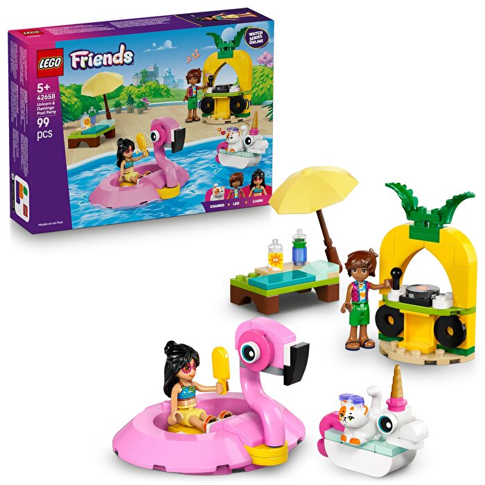 LEGO Friends Tek Boynuzlu At ve Flamingo Havuz Partisi 42658