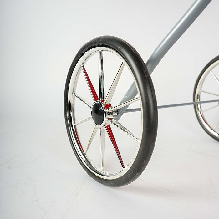 Gümüş Tekerlekli Beşikli Puset