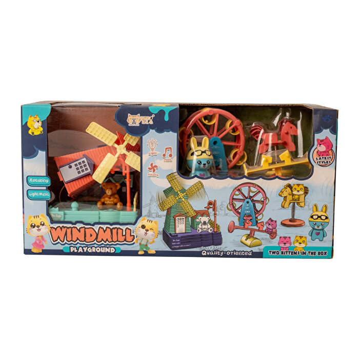 Sesli Işıklı Şehir Seti Mavi Kedili Lunapark Seti