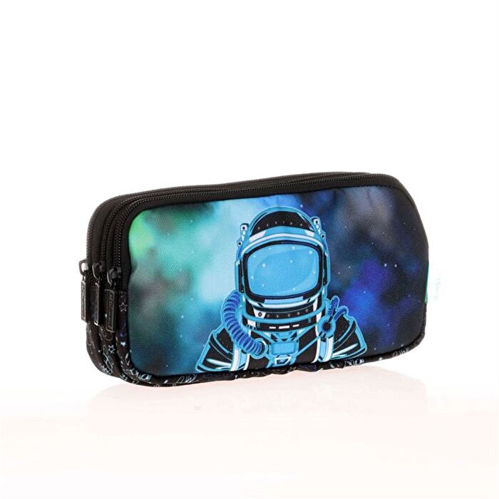 Kaukko Kids&Love 3 Bölmeli New Astronaut Kalem Çantası