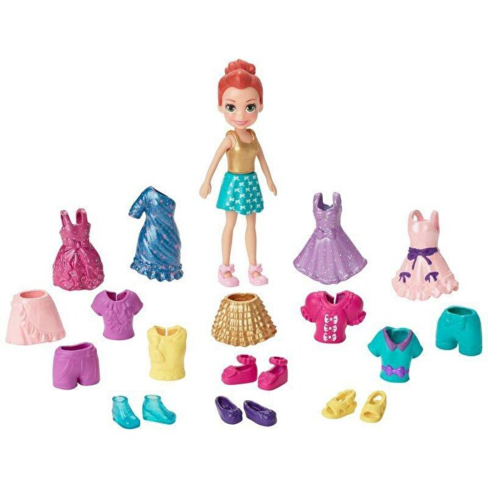Polly Pocket ve Kıyafetleri Oyun Seti Kızıl GFV01