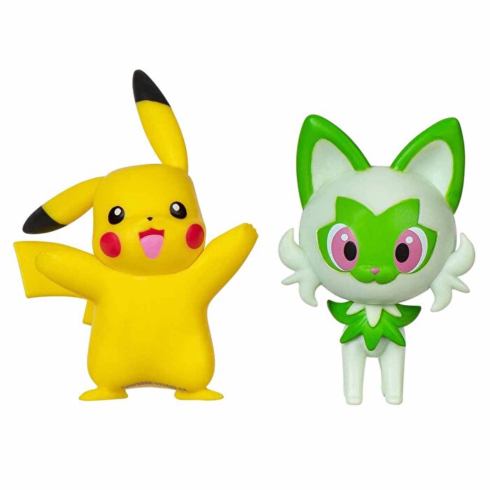 Pokemon Battle Figür 2'li Seti Pikachu ve Sprigatito
