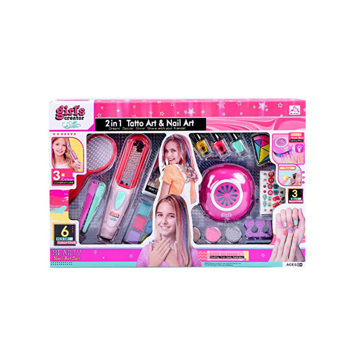 Girl's Creator Saç Tebeşi̇ri̇ Ve Tırnak Tasarımı Oyun Seti̇