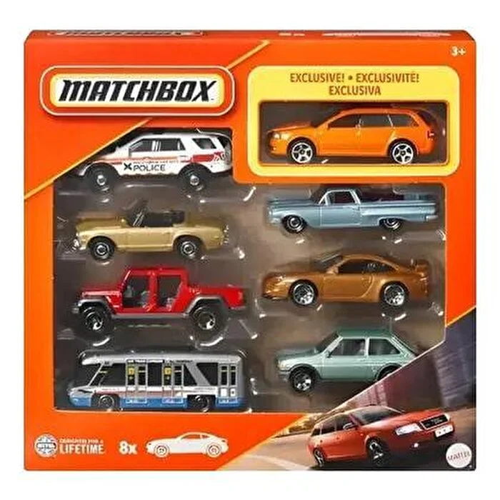 Matchbox 1:64 Ölçekli Metal 8'li Araba Seti JCT84