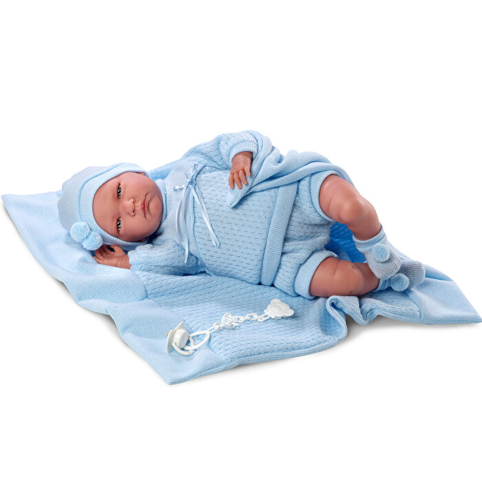 Llorens Lalo Toquilla Celeste Sesli 40 Cm