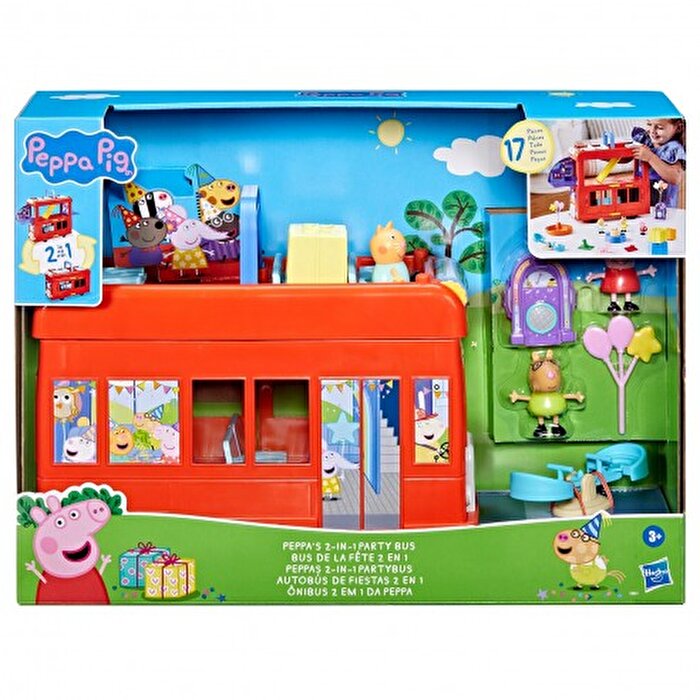 Peppa Pig 2'si 1 Arada Parti Otobüsü F8881