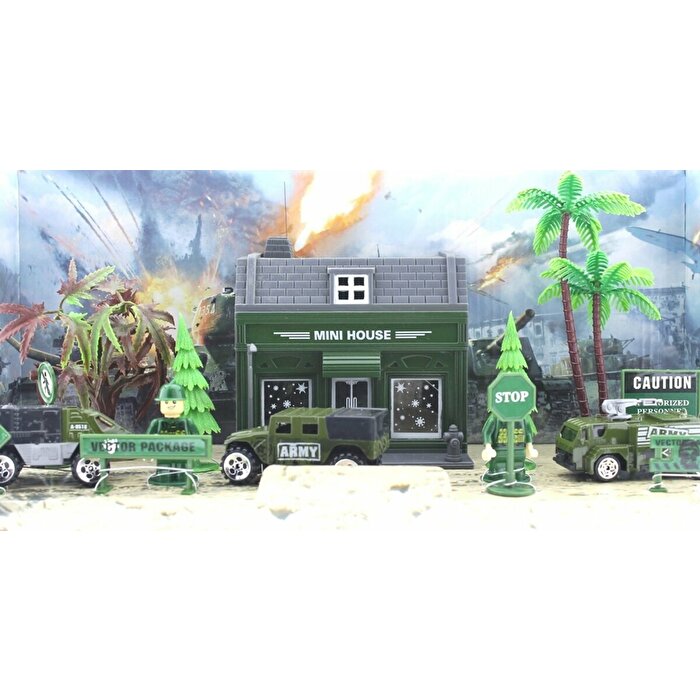 Aksesuarlı Metal Asker Seti