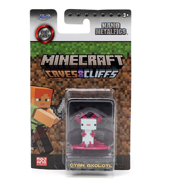 Minecraft Nano Tekli Metal Figür Cyan Axoltl