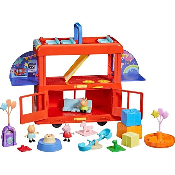 Peppa Pig 2'si 1 Arada Parti Otobüsü F8881