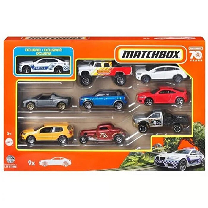Matchbox Dokuzlu Araba Seti HKY00