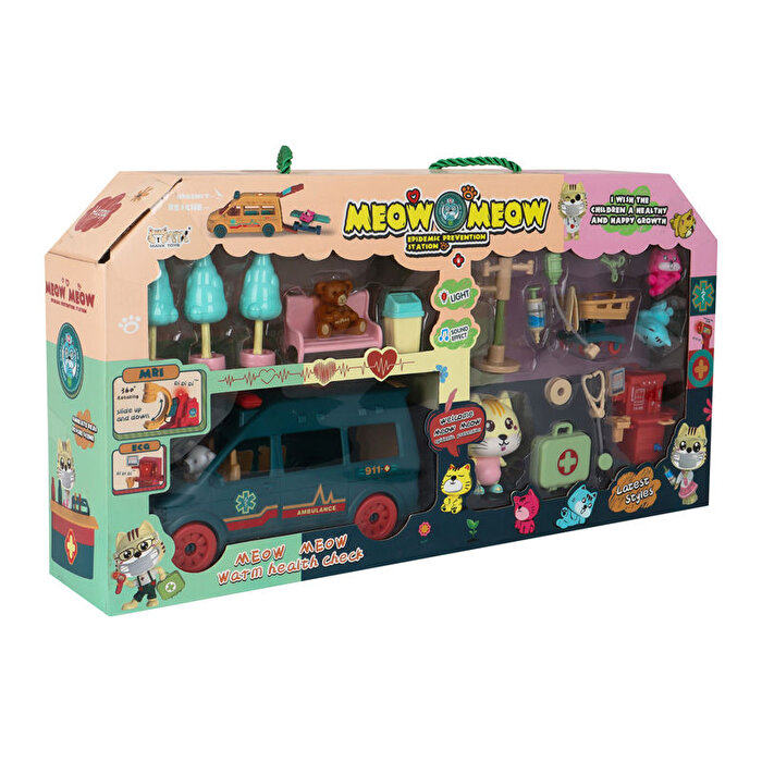Meow Meow Yeşil Ambulans Oyun Seti
