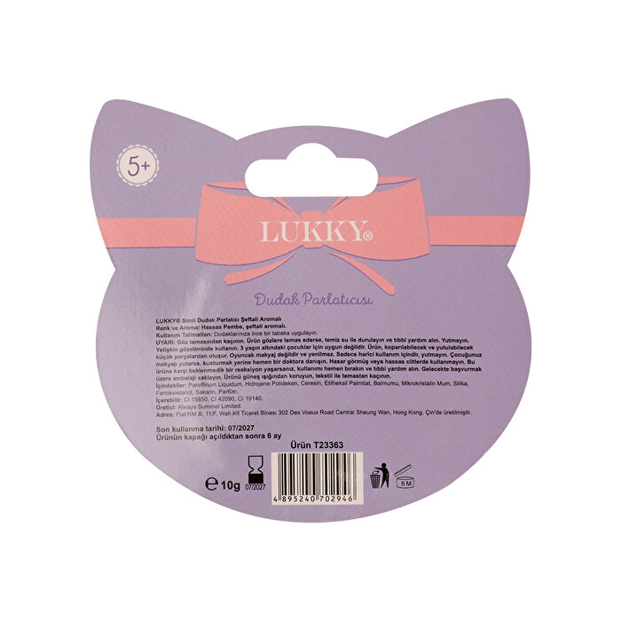 Lukky Simli Şeftali Aromalı Pembe Dudak Balm