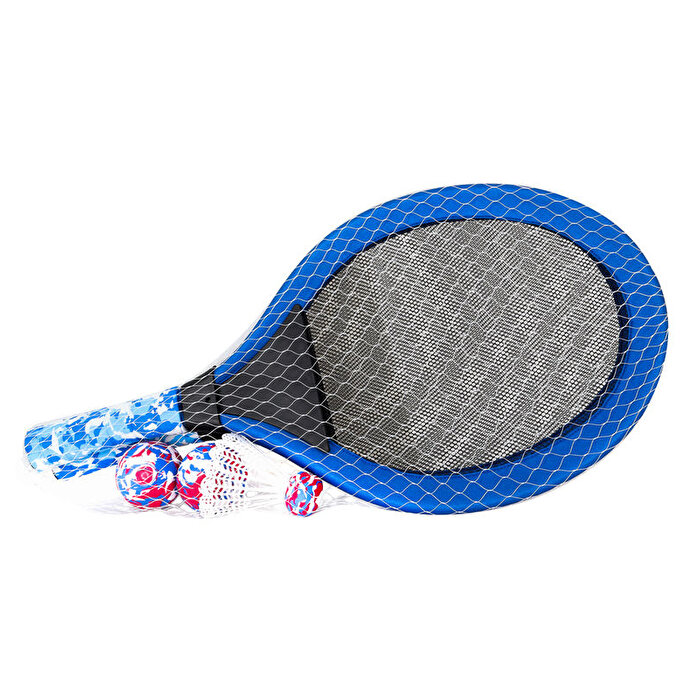 Hafif Portatif Taşınabilir Badminton Seti Mavi