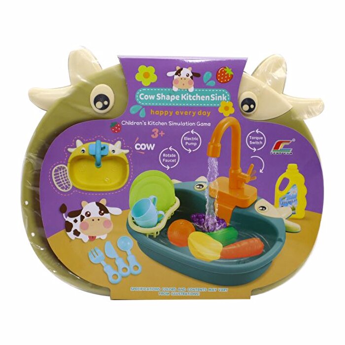 Mutfak Lavabosu İnek Şeki̇lli̇ 16 Parça Sarı