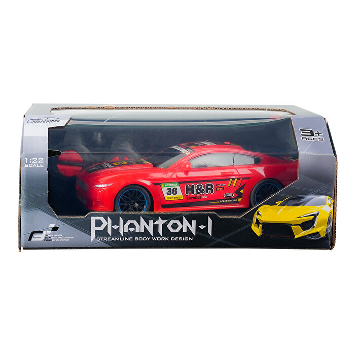 Full Fonksiyon Pilli 1:22 Ölçek Uzaktan Kumandalı Kırmızı Yarış Arabası