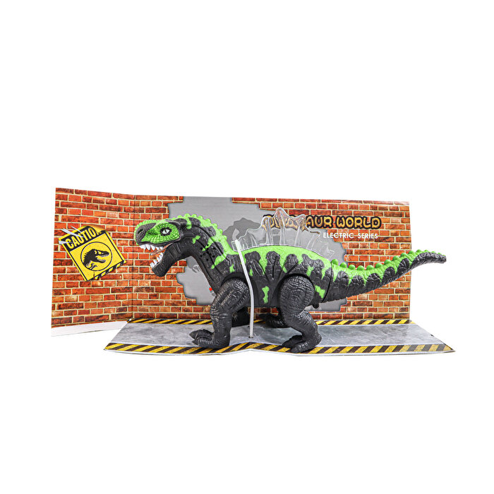 Işıklı Sesli Siyah-Yeşil Dinozor