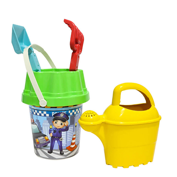 Yeşil Kapaklı Koyu Sarı Suluklu Kova Seti 1011