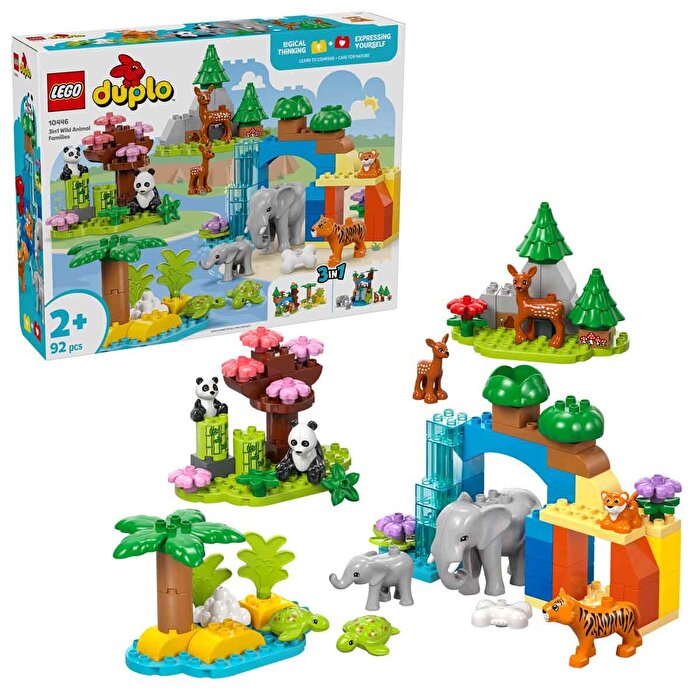 LEGO DUPLO Kasabası 3’ü 1 Arada Vahşi Hayvan Aileleri 10446