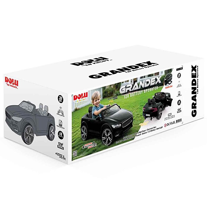 Dolu Grandex Uzaktan Kumandalı 12 Volt Siyah Akülü Araba
