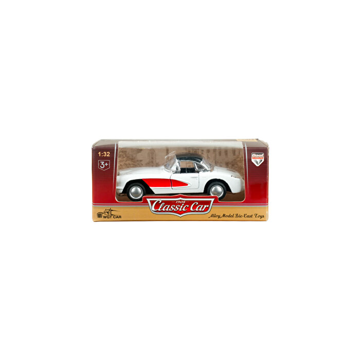 Die Cast 1:32 Klasik Roadster Araba Beyaz