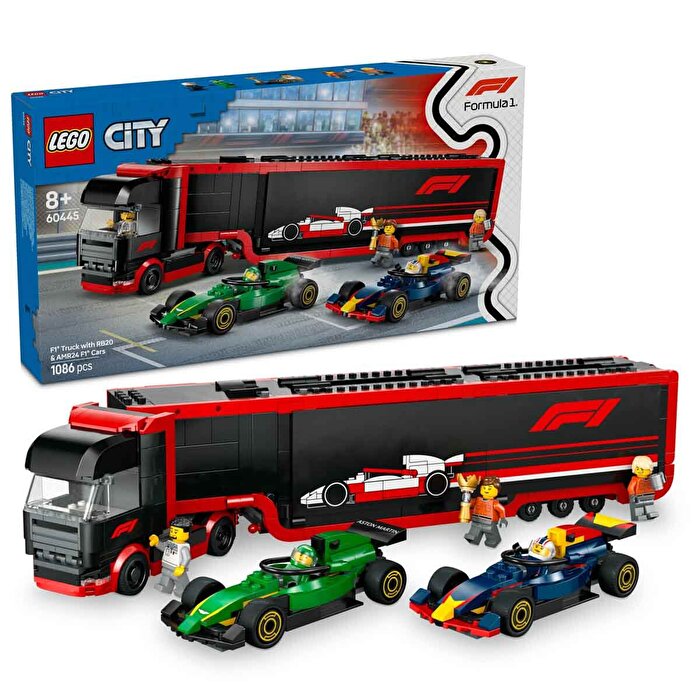 LEGO City RB20 ve AMR24 F1 Arabalı F1 Kamyonu 60445