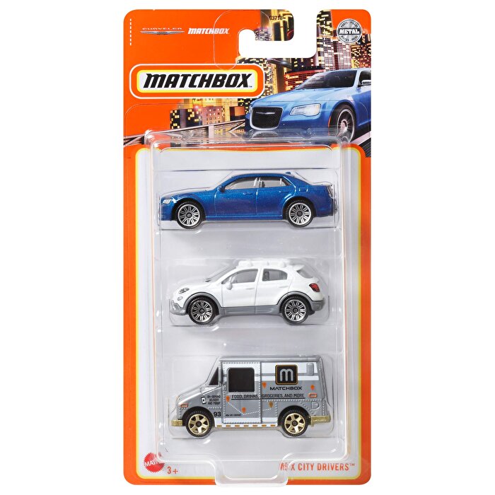 Matchbox Üçlü Araba Seti Mbx City Drivers HFK14