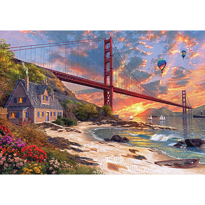 Ks Puzzle 500 Parça Sunset at Golden Gate