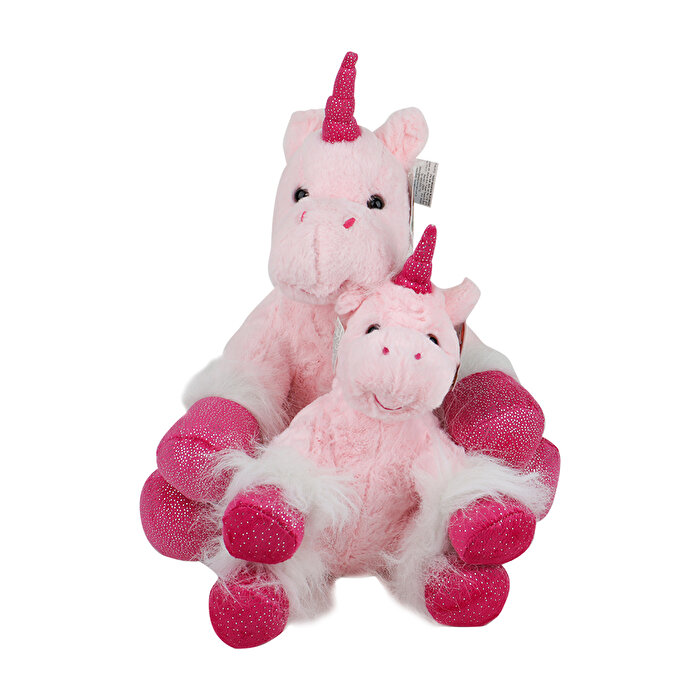 Pembe Boynuzlu Unicorn Peluş 40 Cm